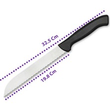 Bimbambom Tırtıklı Ekmek Bıçağı, Dişli Kesme Doğrama Bıçağı