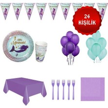 Parti Furyası Deniz Kızı Ariel Doğum Günü Parti Seti 24 Kişilik