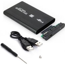 Wozlo 2.5 USB Sata HDD SSD Harddisk Kutusu Alüminyum Gövde Harici HDD Kutu - Siyah
