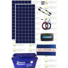 Lexron 1200 Watt Tv Aydınlatma Bağ Evi Güneş Enerjisi 170W Solar Paket