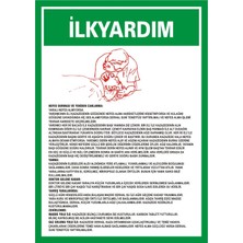İzmir Serigrafi İlkyardım 1 Galvaniz Uyarı Levhası 17,5 x 25 cm