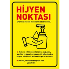 New Jargon Hijyen Noktası Sarı Zeminli Dekote Malzeme 25 x 35 cm SYL32