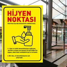 New Jargon Hijyen Noktası Sarı Zeminli Dekote Malzeme 25 x 35 cm SYL32