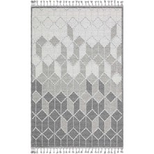 Eko Halı Soho Sh 03 Gri Hav Vermez Etnik Örgü Ince Halı Kilim