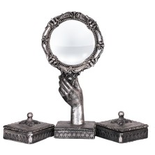 Peramari Silver Eskitme Takı Setli Makyaj Aynası