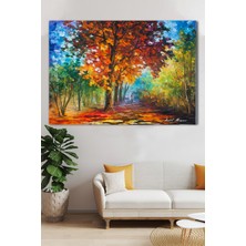 Hediyeler Kapında 100X140 Yağlı Boya Görünümlü Sonbahar Kanvas Tablo