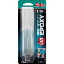 Akfix E340 Epoksi Esaslı Hızlı Yapıştırıcı 25 ml (5 Dk Kuruma)