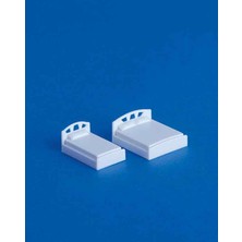 Eshel Maket Tek Kişilik Ve Çift Kişilik Yatak Seti 1/75 Ölçek 2'li