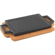 Lava Ahşap Altlıklı Dikdörtgen Hot Plate 22 x 15 cm - Lv Eco Hp 2215 T13 K4-1