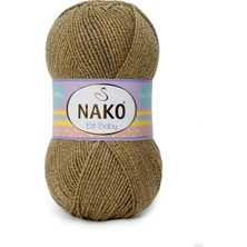 Nako Elit Baby 21354 Sarı Gri Muline  Örgü İpi