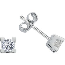 İryum 0.16 Karat E-F Vs Pırlanta Tektaş Küpe WPE3311-3