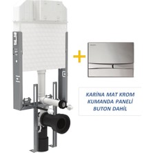 Visam Slim Buton Dahil 80 İki Kademeli Gömme Rezervuar Asma Klozetler İçin