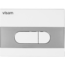 Visam Milet İki Kademeli Beyaz Panel(Parlak Krom Bantlı)
