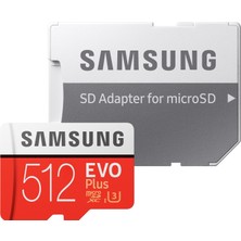 Samsung Evo Plus 512GB microSDHC/SDXC U3 UHS-I SDR104 Kart (Adaptör) MB-MC512HA/EU