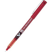 Pilot V5 Hi-Tecpoint İğne Uclu Roller Kalem 0.5 mm Kırmızı 1 adet