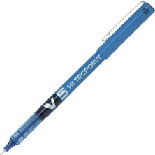 Pilot V5 Hi-Tecpoint İğne Uclu Roller Kalem 0.5 mm Mavi 1 adet