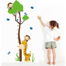 Kt Decoration Çocuk Odası Dekoru Boy ve Gelişim Ölçer Büyük Boy Zürafa Pvc Duvar Sticker