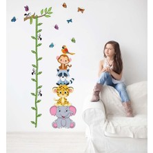 Kt Decoration Çocuk Odası Dekoru Sevimli Hayvanlar Boy Ölçen Pvc Duvar Sticker