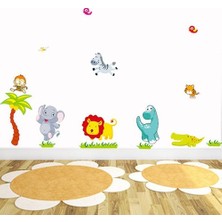 Kt Decoration Renkli Hayvanlar Çocuk Odası Bebek Odası Pvc Duvar Sticker