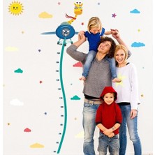 Kt Decoration Pilot Zürafa Boy Ölçen Çocuk Odası Dekorasyonu Duvar Dekoru Sticker