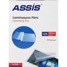 Assis Laminasyon Filmi A4 125 Mikron (100'lü) 1 Paket