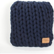 Betireshome Chunky El Örgü Yastık Lacivert