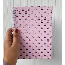 Paytak Moda Kiraz Spiralli A5 96 Yaprak Çizgisiz Tasarım Defter PYTKDT0111