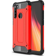 Caseart Xiaomi Redmi Note 8 Kapak Çift Katmanlı Zırh Tank Kılıf - Kırmızı