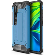 Caseart Xiaomi Mi Note 10 Kapak Çift Katmanlı Zırh Tank Kılıf - Mavi