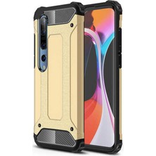 Caseart Xiaomi Mi 10 Kapak Çift Katmanlı Zırh Tank Kılıf - Gold