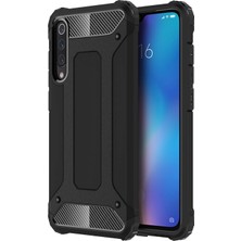 Caseart Xiaomi Mi 9 Kapak Çift Katmanlı Zırh Tank Kılıf - Siyah