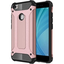 Caseart Xiaomi Redmi Note 5A Kapak Çift Katmanlı Zırh Tank Kılıf - Rose Gold