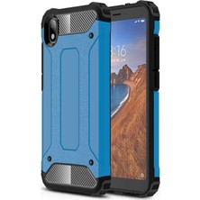 Caseart Xiaomi Redmi 7A Kapak Çift Katmanlı Zırh Tank Kılıf - Mavi