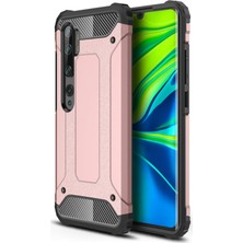 Caseart Xiaomi Mi Note 10 Kapak Çift Katmanlı Zırh Tank Kılıf - Rose Gold