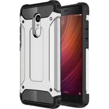 Caseart Xiaomi Redmi Note 4x Kapak Çift Katmanlı Zırh Tank Kılıf - Gri