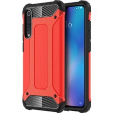 Caseart Xiaomi Mi 9 Kapak Çift Katmanlı Zırh Tank Kılıf - Kırmızı