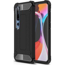 Caseart Xiaomi Mi 10 Kapak Çift Katmanlı Zırh Tank Kılıf - Siyah