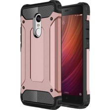 Caseart Xiaomi Redmi Note 4x Kapak Çift Katmanlı Zırh Tank Kılıf - Rose Gold