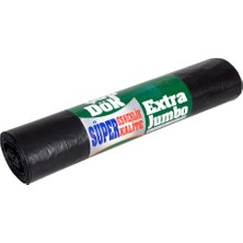 Starplus 80 x 110 cm  Astarlı 3 Katlı Siyah Çöp Poşeti Extra Jumbo Boy 20'li 1400 gr