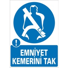 İzmir Serifgari Emniyet Kemerini Tak (Kendinden Yapışkanlı Etiket) 17,5 x 25 cm