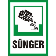 İzmir Serifgari Sünger 2.6 mm PVC Uyarı Levhası 17,5 x 25 cm