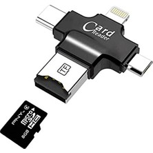 Daytona HC05 4 In 1 iOs Android Type-C Lightning USB-A MicroSD TF Kart Okuyucu