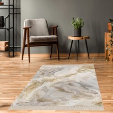 Bona Fortuna Mermer Desenli Dijital Baskı Yıkanabilir Kaymaz Taban Modern Salon Halısı ve Yolluk