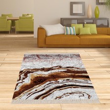 Bona Fortuna Mermer Desenli Dijital Baskı Yıkanabilir Kaymaz Taban Modern Salon Halısı ve Yolluk