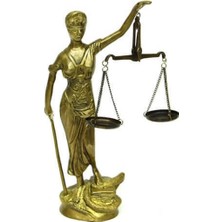 Crown Well  Adalet Kadını Bronz Biblo