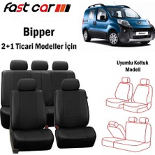 Fast Car Bipper Oto Koltuk Kılıfı Arka 2+1 Koltuk Modeli Siyah