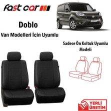 Fast Car Doblo Van Oto Koltuk Kılıfı Ön İki Koltuk İçin Siyah