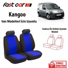 Fast Car Kangoo Van Oto Koltuk Kılıfı Ön İki Koltuk İçin Siyah Mavi