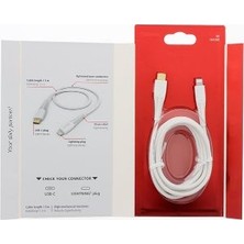 Hama 183309 1.5m USB-C - Lightning Hızlı Şarj/Data Kablosu - Beyaz