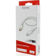 Hama 183309 1.5m USB-C - Lightning Hızlı Şarj/Data Kablosu - Beyaz